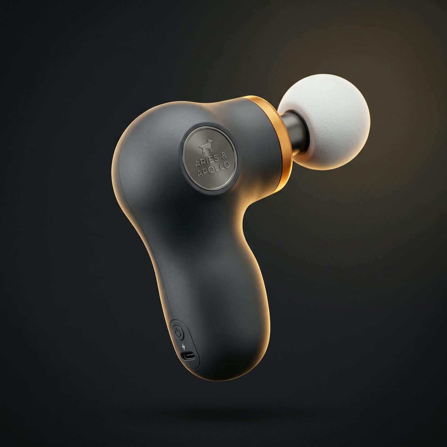 Mini Percussive Massager concept render — whisper-quiet, sized for dogs
