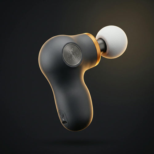 Mini Percussive Massager concept render — whisper-quiet, sized for dogs