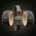 Stretch & Mobility System concept render — two padded fleece-lined leg cuffs with cushioned pull strap