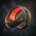 Red Light Therapy Wrap concept render — 660/850nm LED array in contoured charcoal neoprene