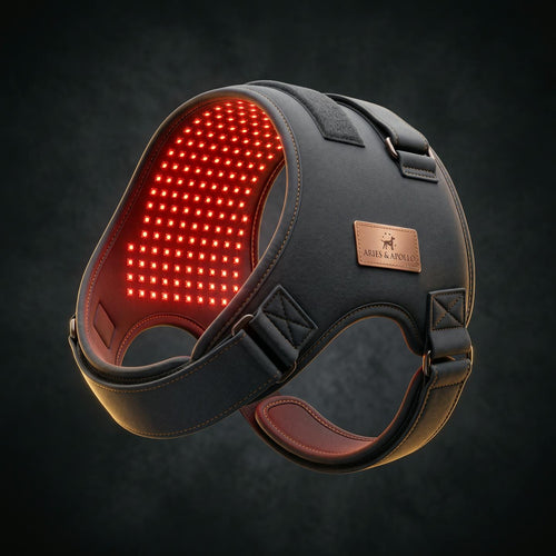 Red Light Therapy Wrap concept render — interior LED panel detail